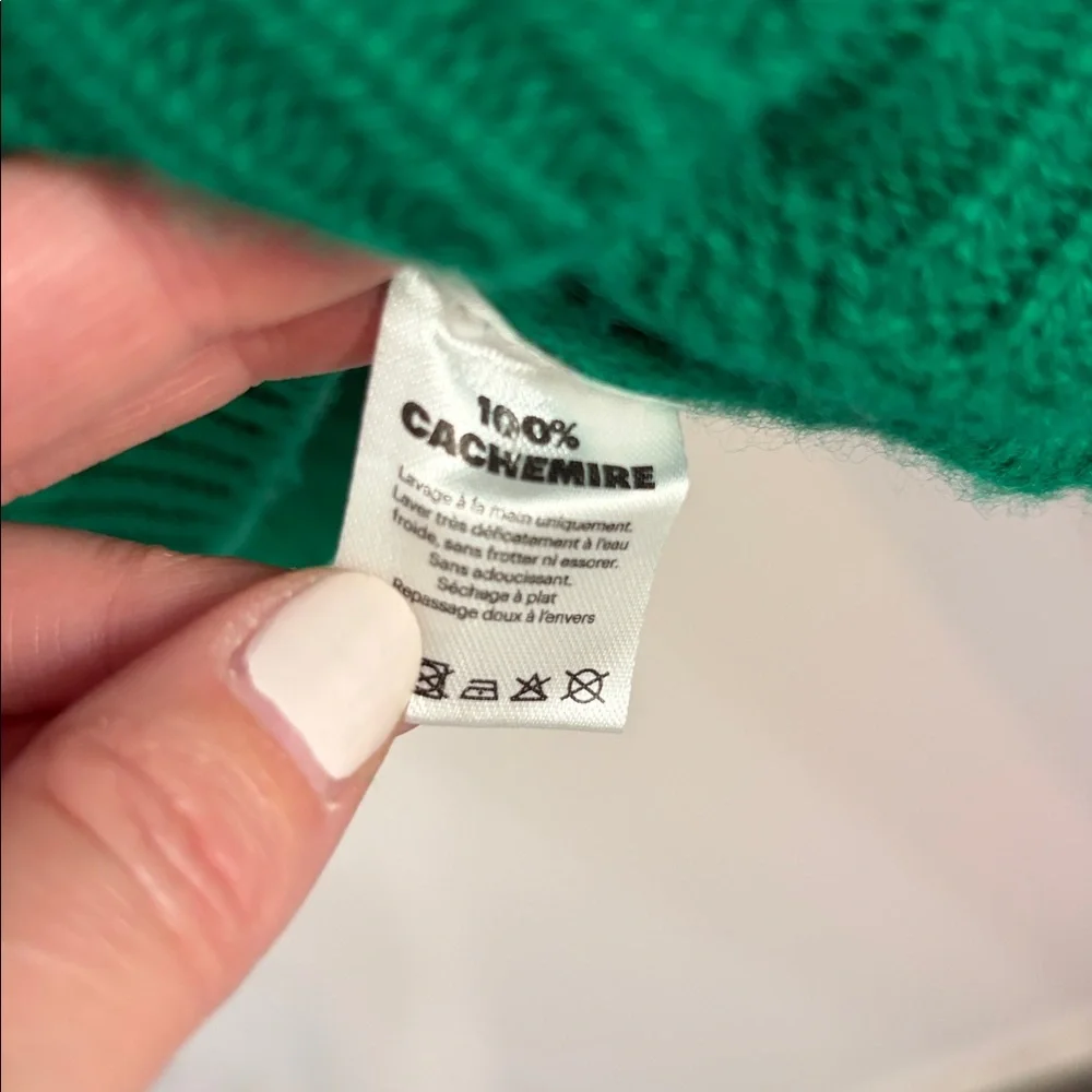 From Future 100% Cashmere Green Mock Turtleneck Sweater - Picture 12 of 14